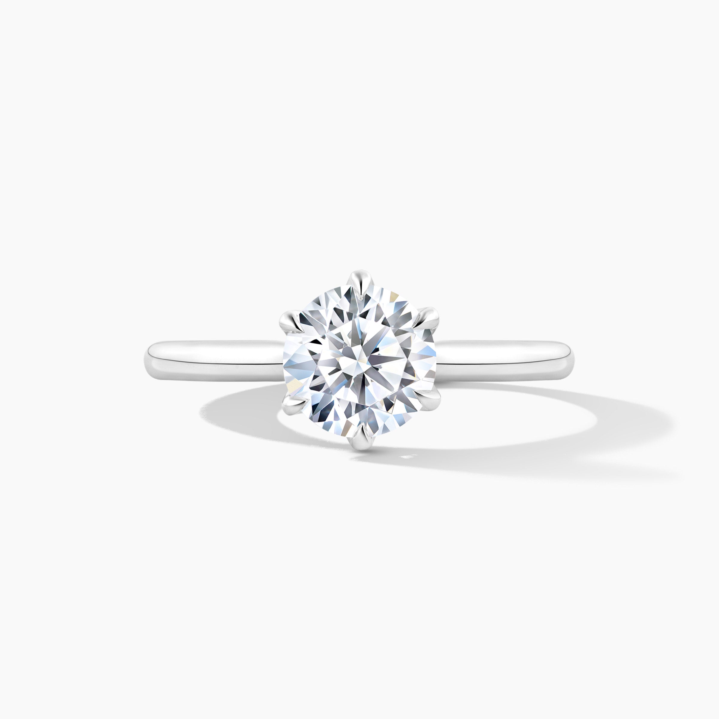 Platinum Hidden Halo Solitaire Engagement Mounting with Round Brilliant Cut Diamond