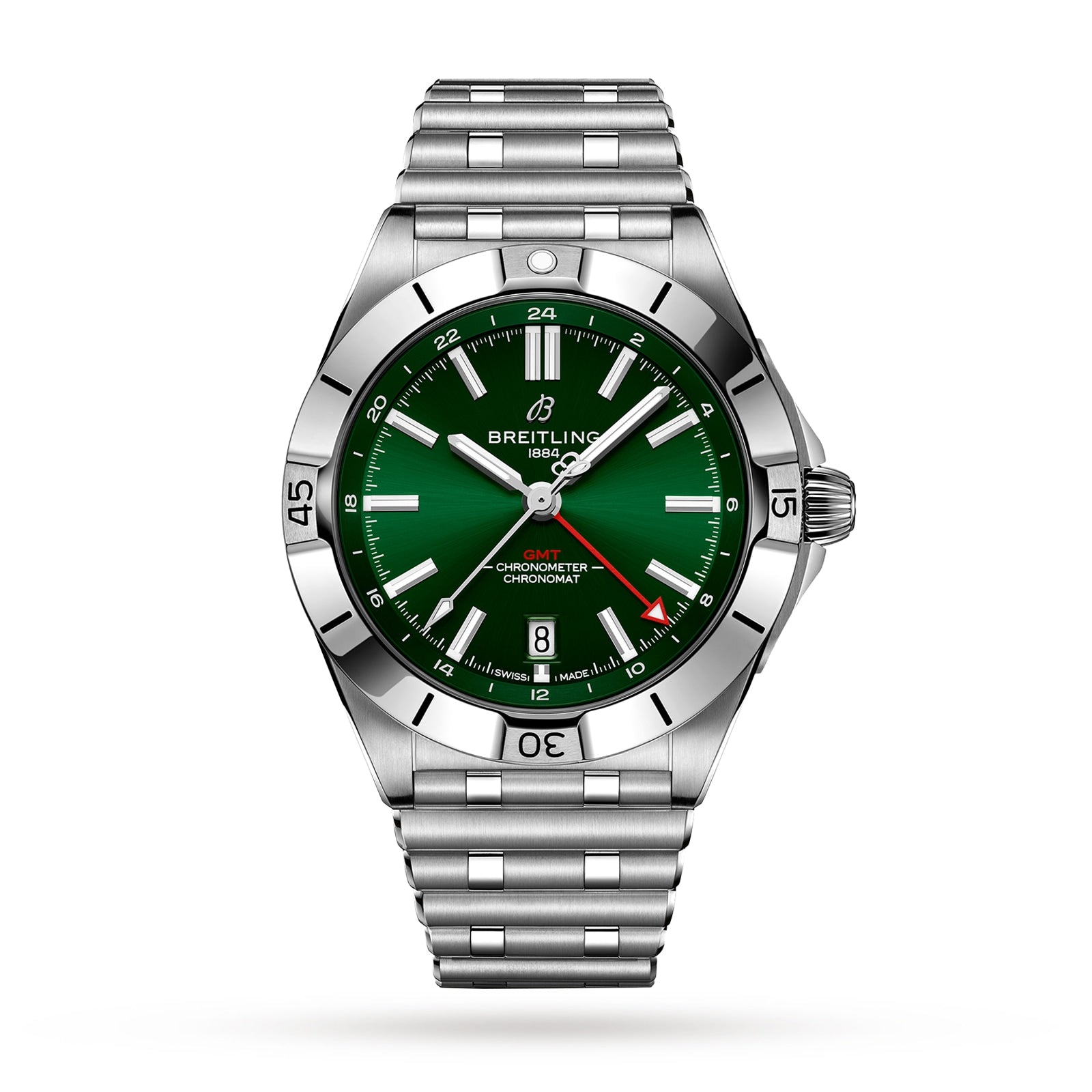 Breitling Chronomat 40 GMT Green Stainless Steel Watch