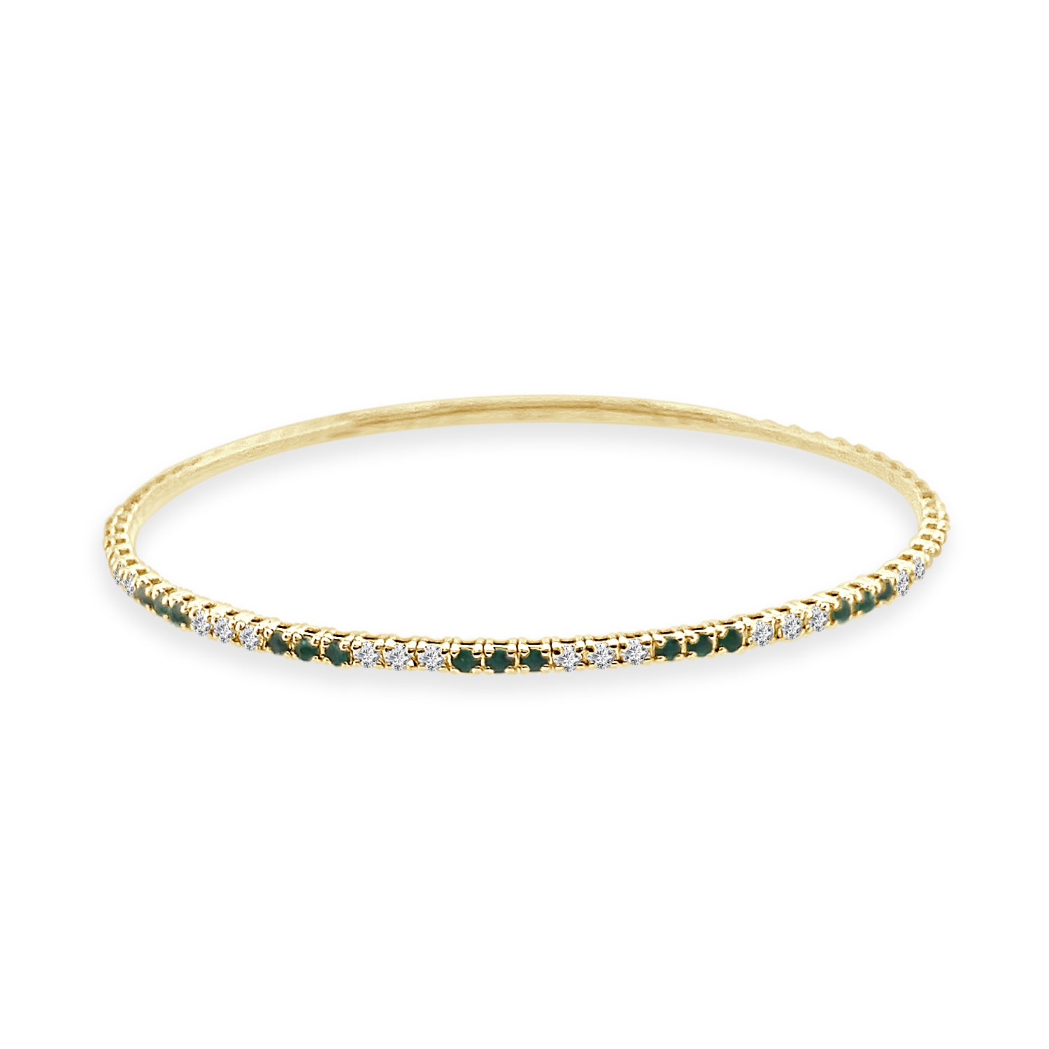 Sure! How about Flex Bangle Bracelet in 14 Karat Yellow Gold with Natural Diamond 0.48 Ct?