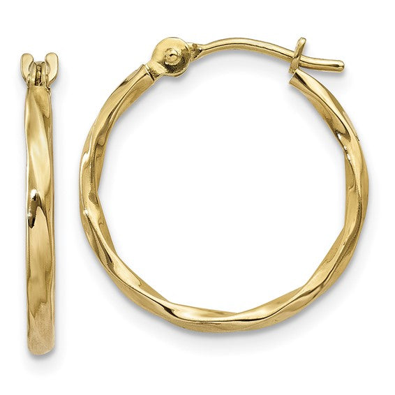 10 Karat Yellow Gold Elegant Earrings