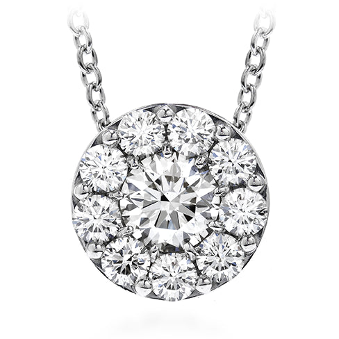 Radiant Fulfilment: 0.75 Carat Natural Diamond Necklace in 18 Karat White Gold
