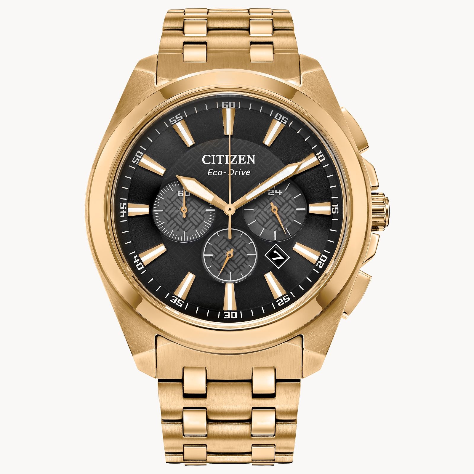 Citizen Mens Peyten Black Dial Stainless Steel Watch