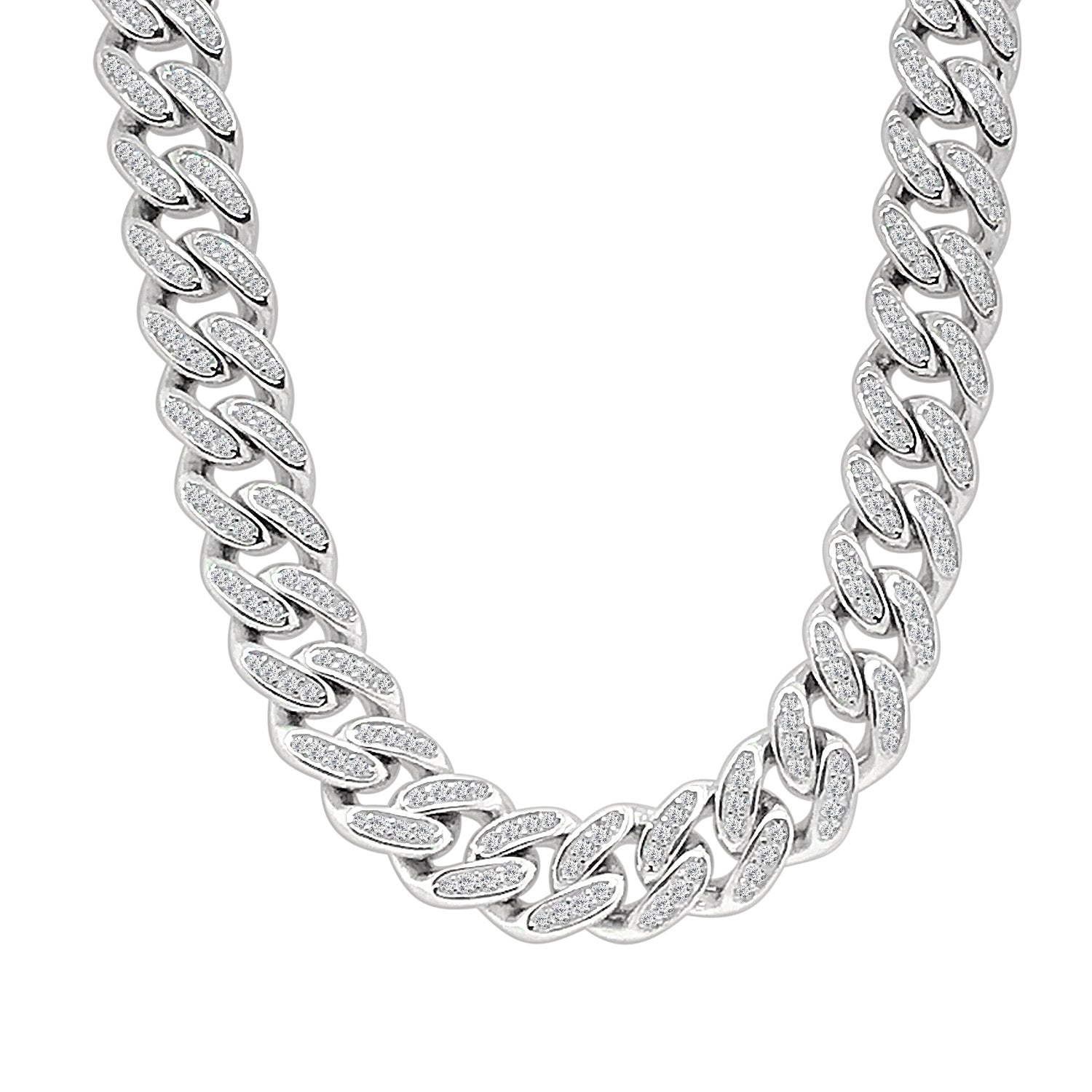 Iced Out Sterling Silver Necklace