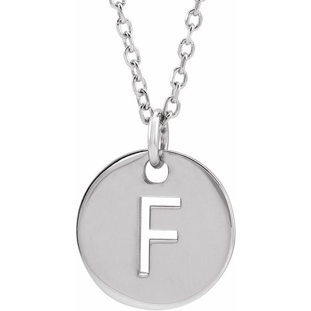 Sterling Silver Initial F Necklace
