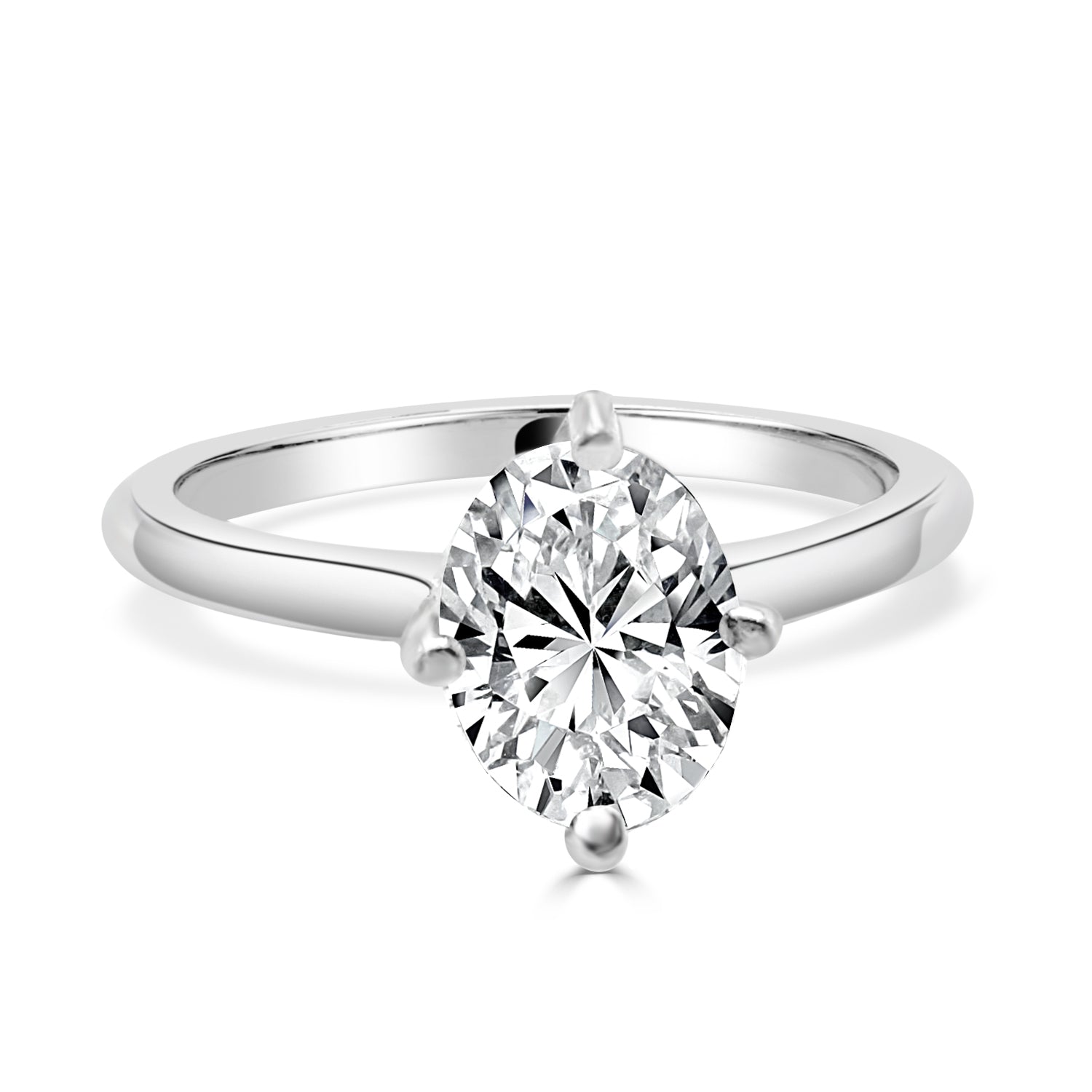 Platinum Oval Engagement Mounting