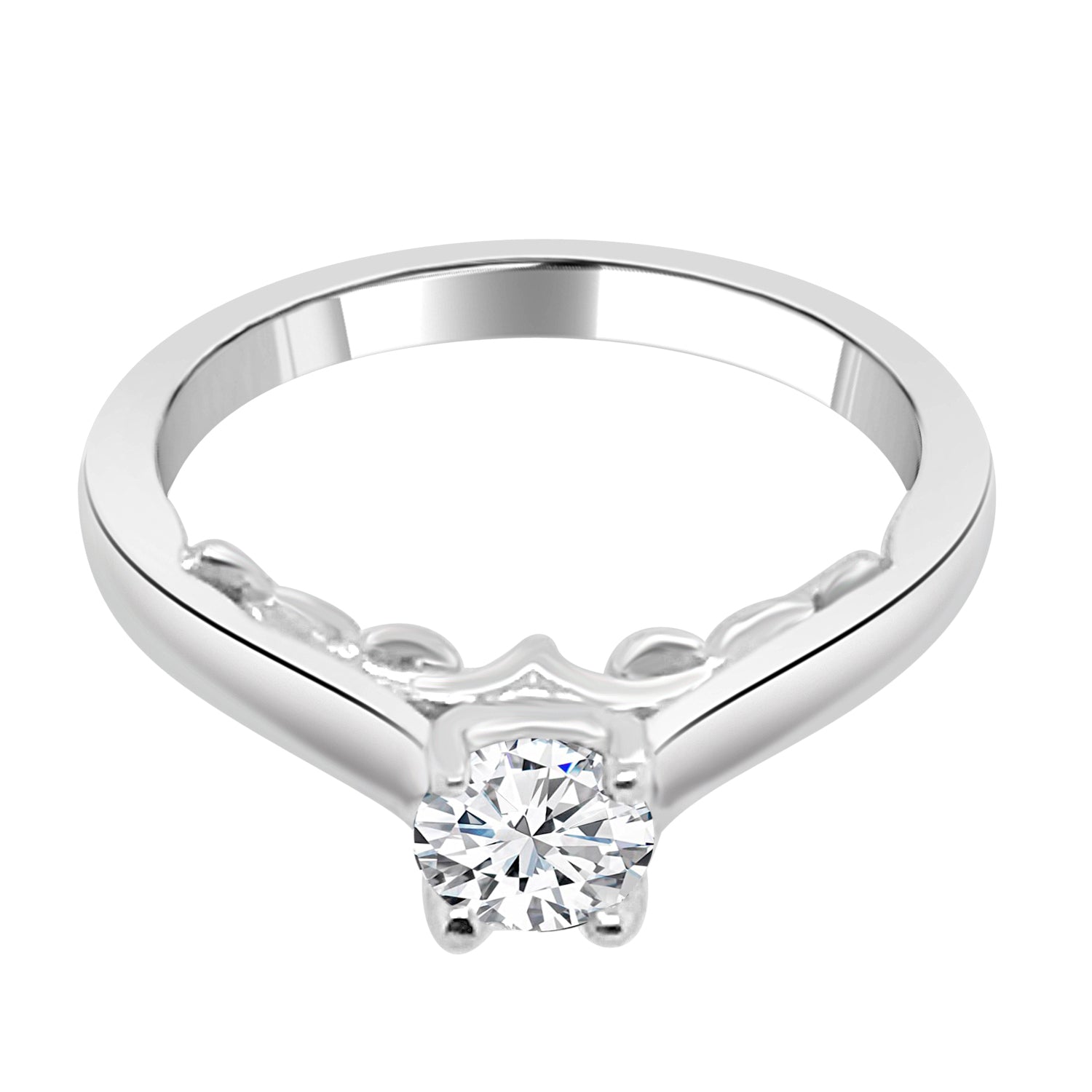 14 Karat White Gold Engagement Mounting