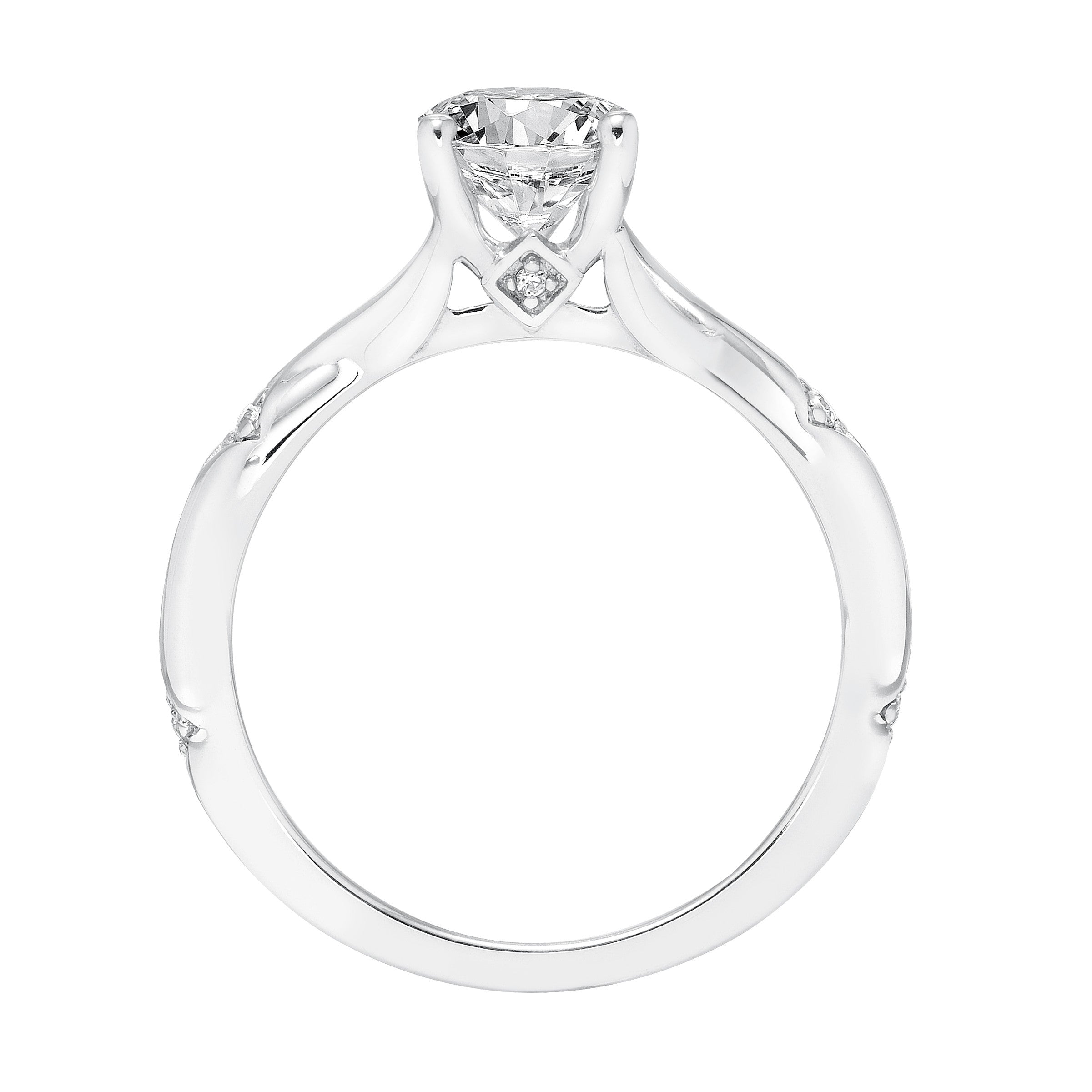 14 Karat White Gold Engagement Mounting