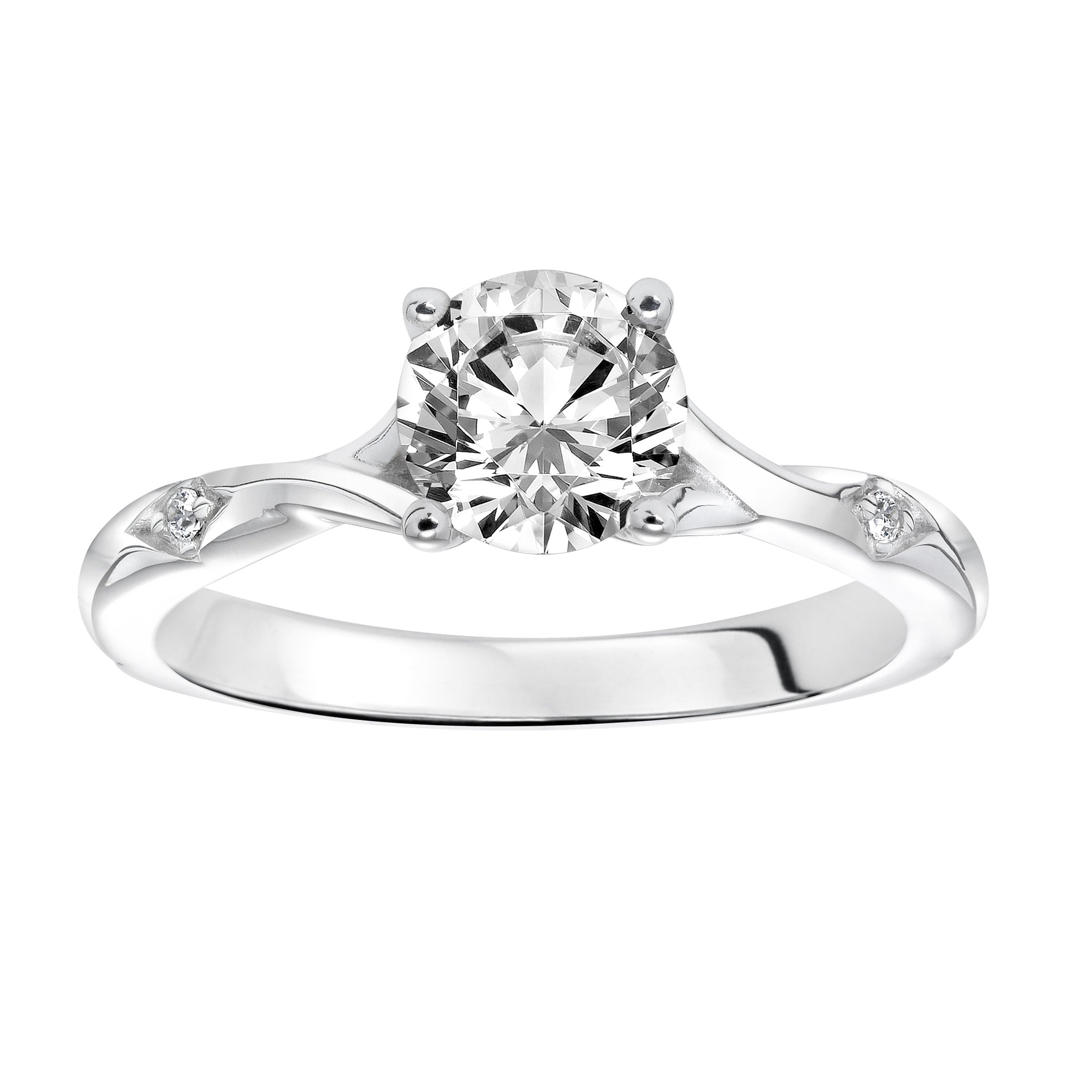 14 Karat White Gold Engagement Mounting