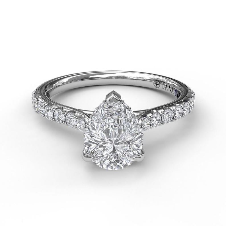 14 Karat White Gold Engagement Mounting: Timeless Elegance