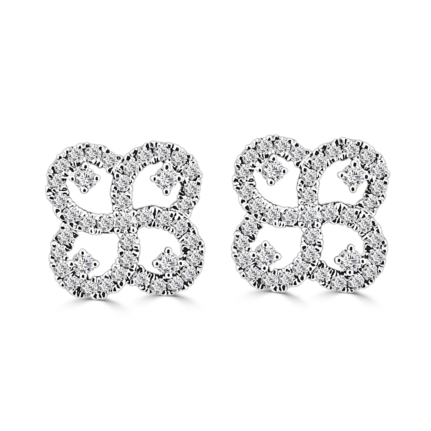 14 Karat Yellow Gold Diamond Earrings - 0.65 Carats Natural Sparkle