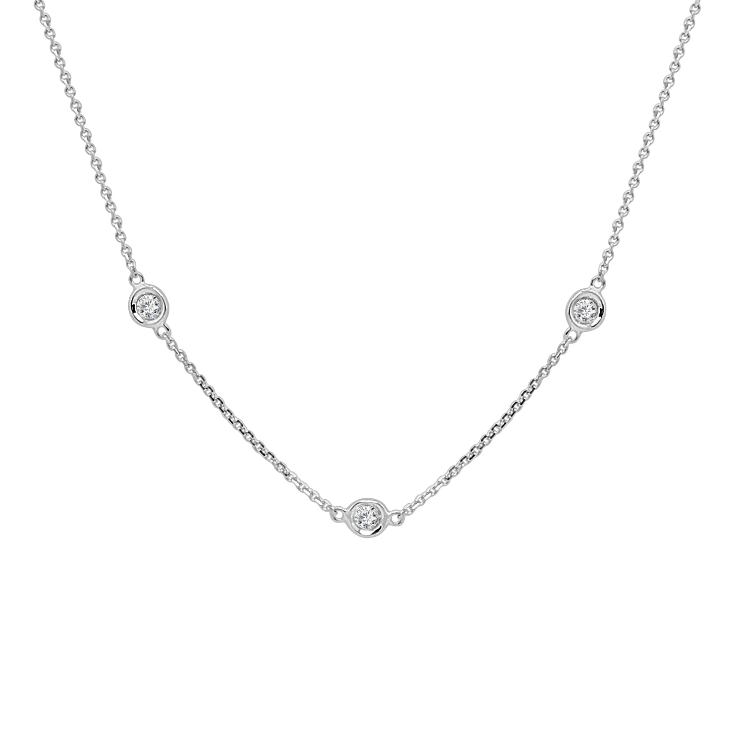 Sure! How about Elegance Defined: 0.33 Carat Natural Diamond Necklace in 14 Karat White Gold?