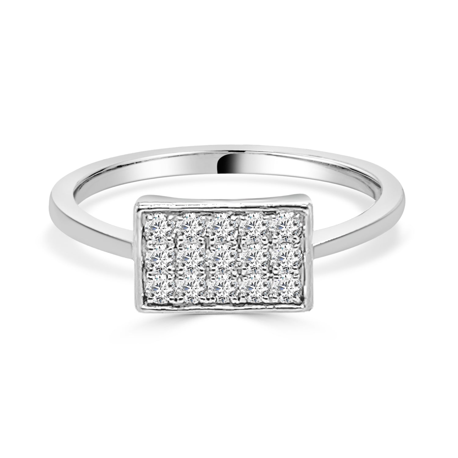 14 Karat White Gold Diamond Ring - 0.22 Carat Natural Diamond