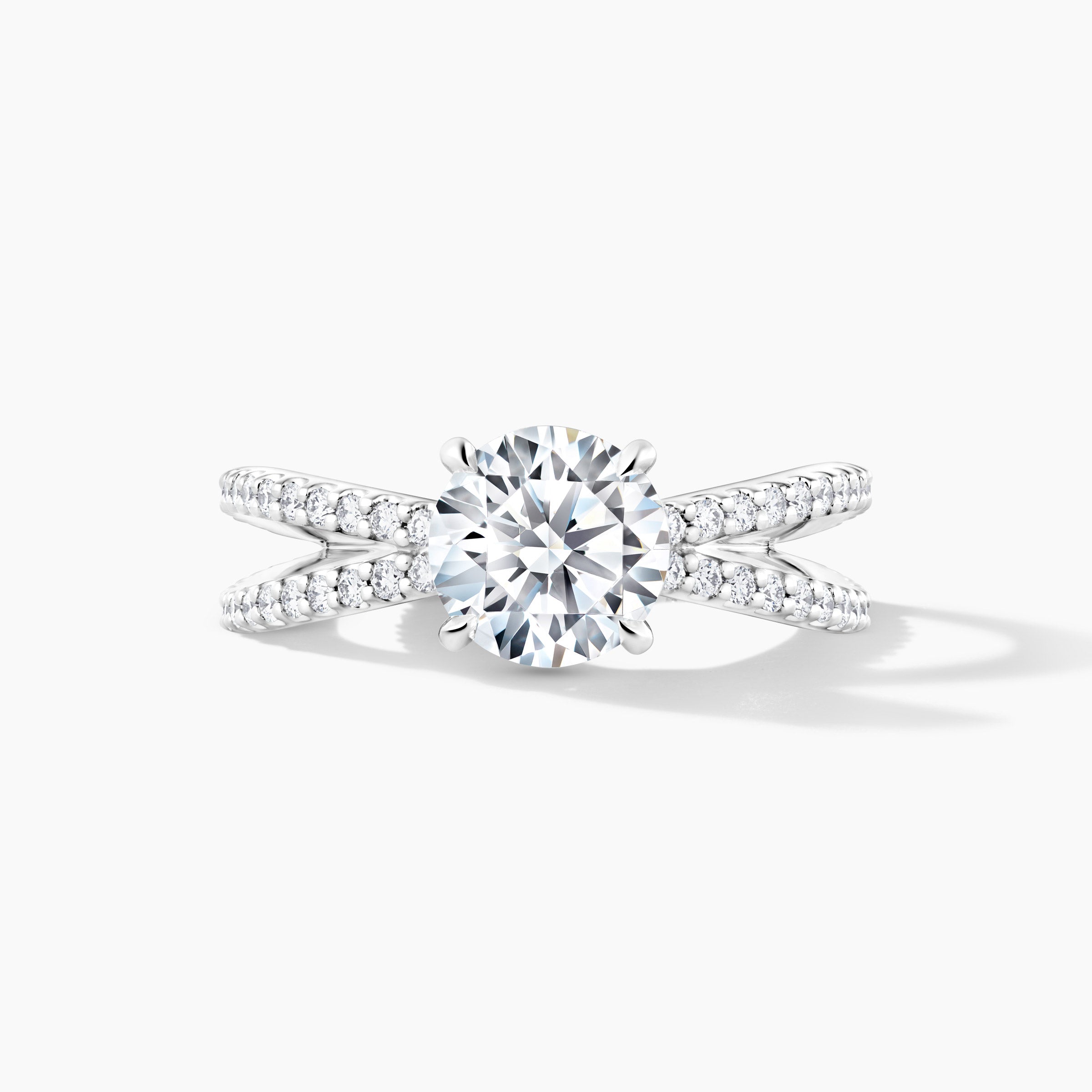 Platinum 3/4 Split Shank Engagement Mounting with Hidden Halo