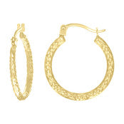 Textured 14 Karat Yellow Gold Earrings: A Luxurious Touch