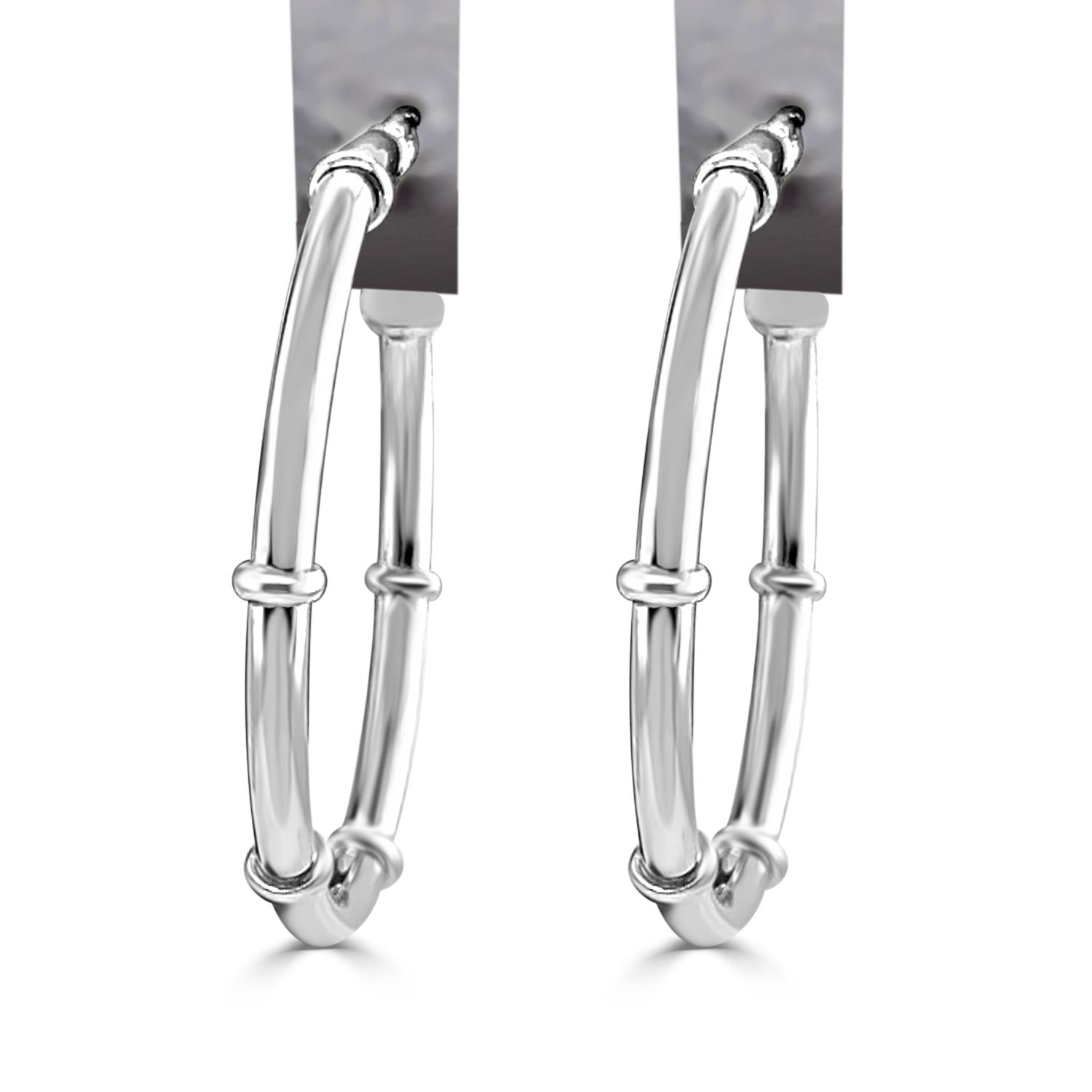 Sparkling Elegance: 14 Karat White Gold Earrings
