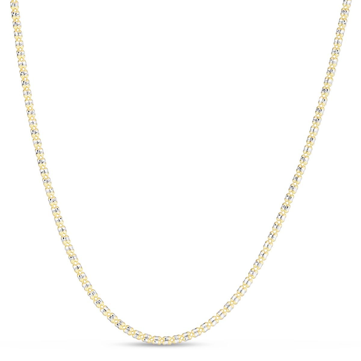 10 Karat Two-Tone Chain with Ice Accents