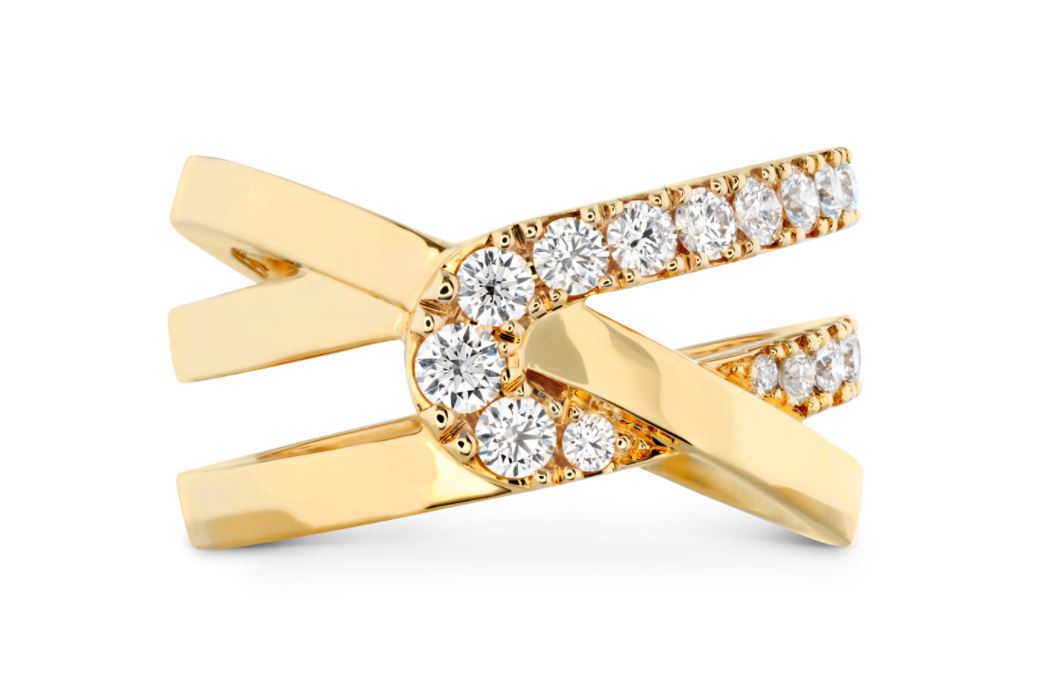 18 Karat Yellow Gold Natural Diamond Ring with Optima Wrap Design - 0.69 Carats