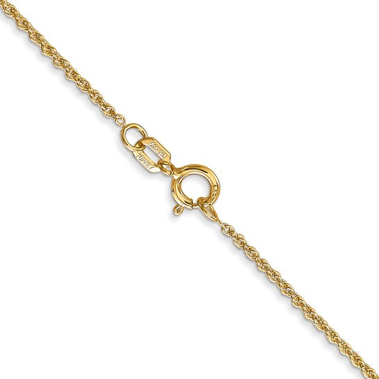 14K Yellow Gold Baby Rope Chain Necklace