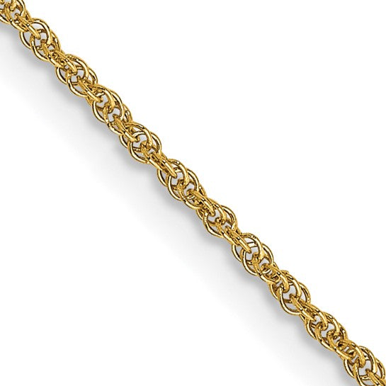 14K Yellow Gold Baby Rope Chain Necklace