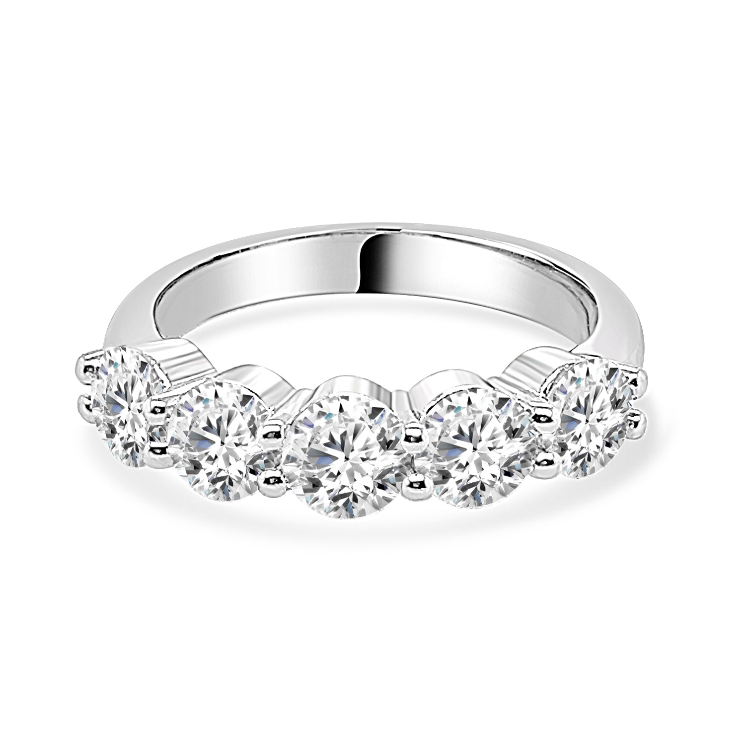 14 Karat Yellow Gold Lab Diamond Round Shape Ring - 2.0 Carat