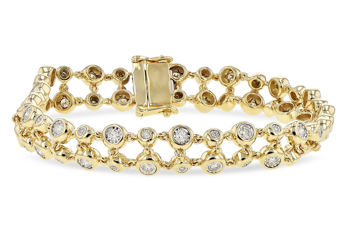 14K Yellow Gold Diamond Bracelet - 1.33 Carat Natural Diamond