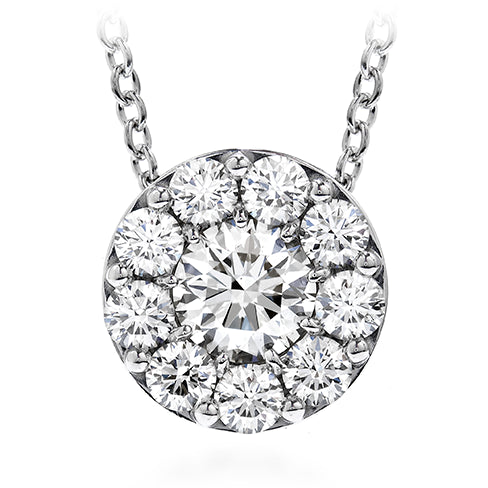 Sparkling Fulfillment: 1.00 Carat Natural Diamond Necklace in 18 Karat White Gold
