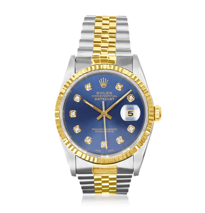 Rolex Date Just 16233G with Vignette Dial - Classic Elegance
