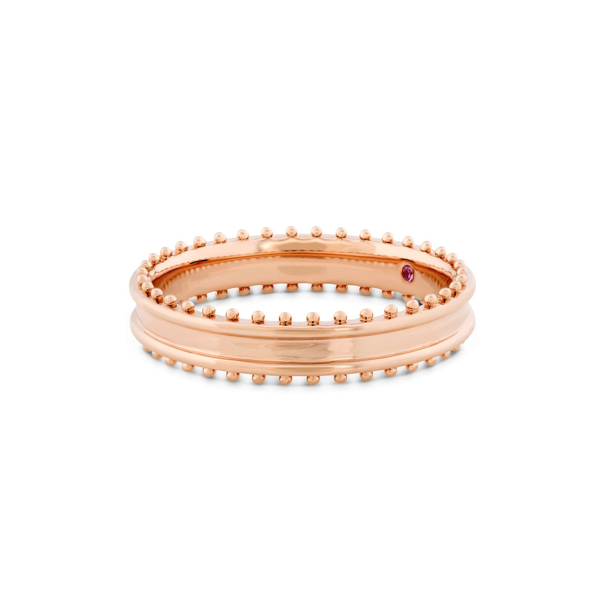 18 Karat Rose Gold Sloane Picot Classic Wedding Band