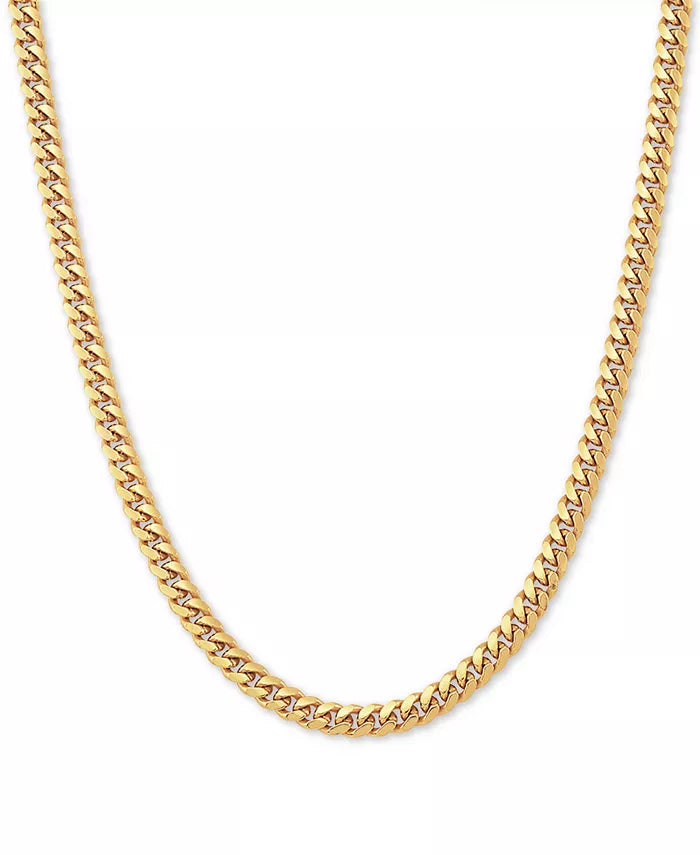 10K Yellow Gold Semi-Solid Miami Cuban Link Chain