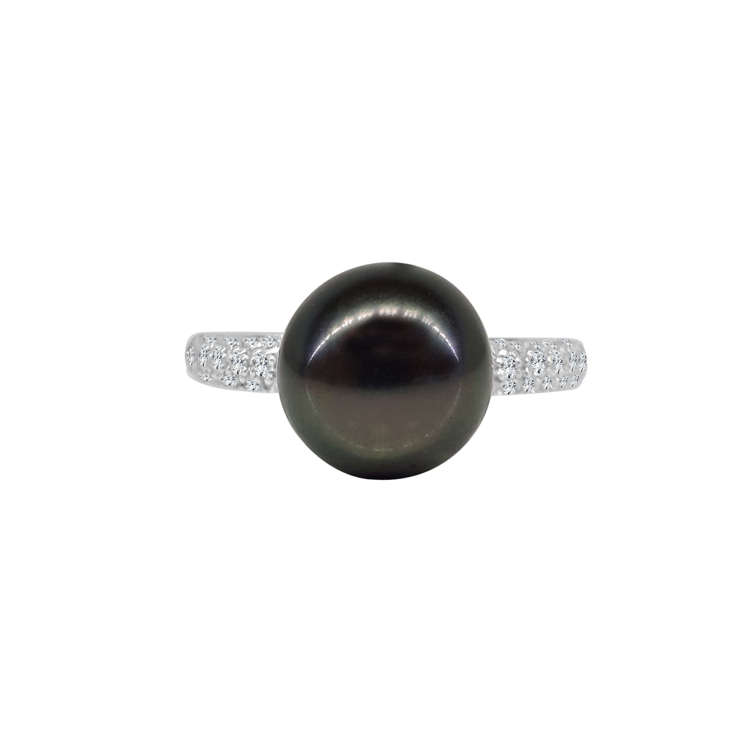 14 Karat White Gold Pearl Ring