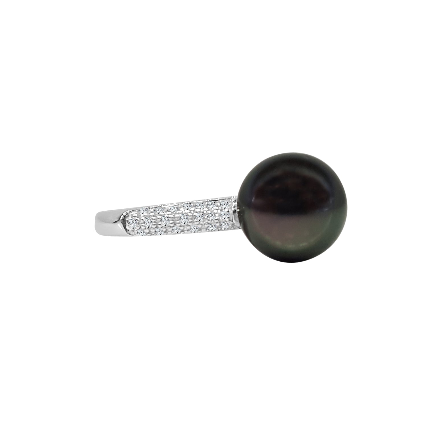 14 Karat White Gold Pearl Ring