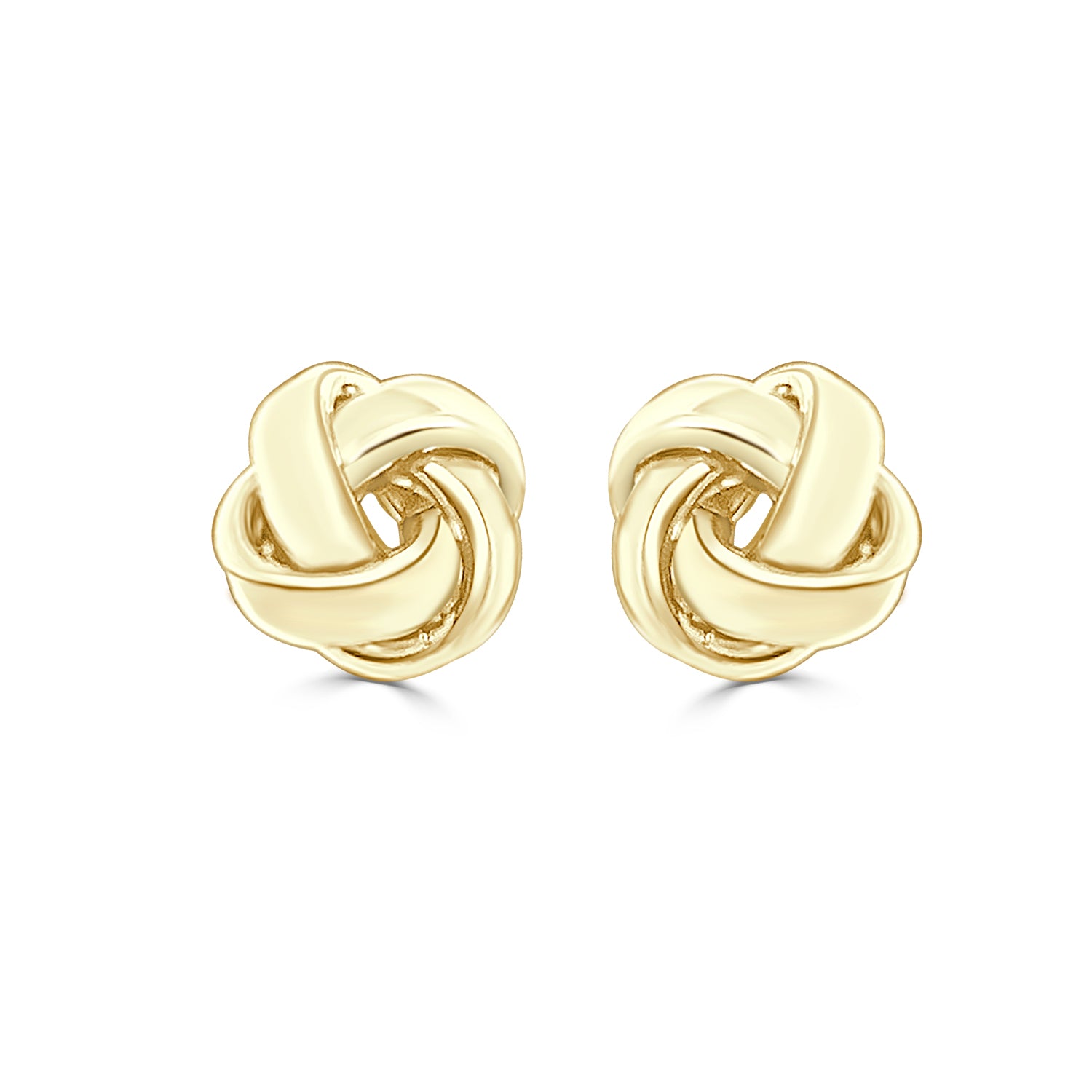 14 Karat Yellow Gold Love Knot Stud Earrings