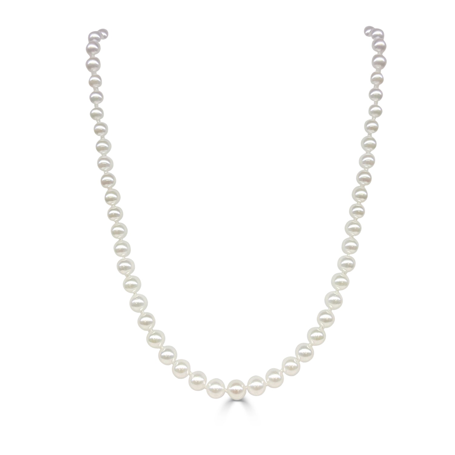 Timeless Elegance: 14 Karat White Gold Pearl Necklace