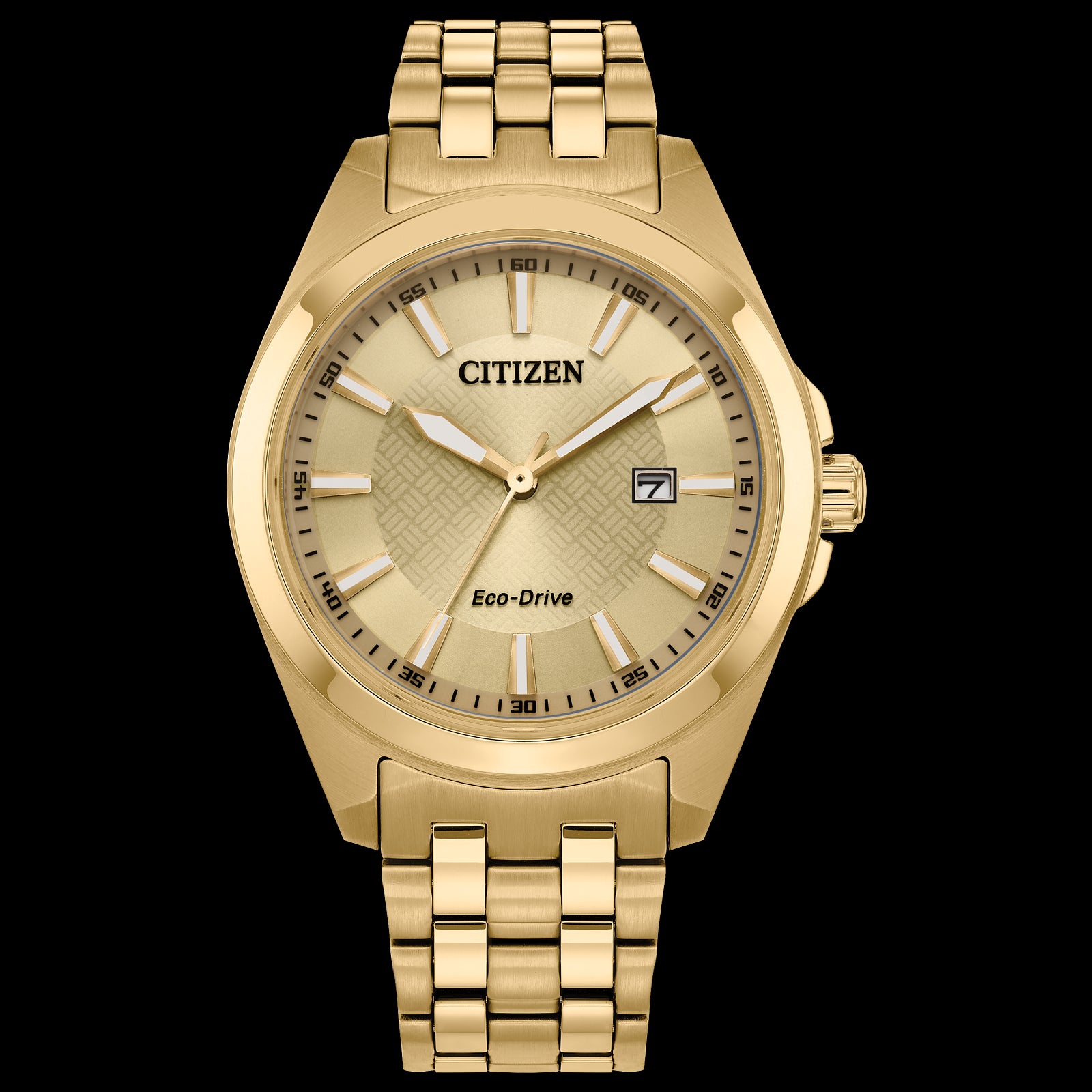Citizen Mens Watch with Peyten Satin Gold Dial and Stainless Steel