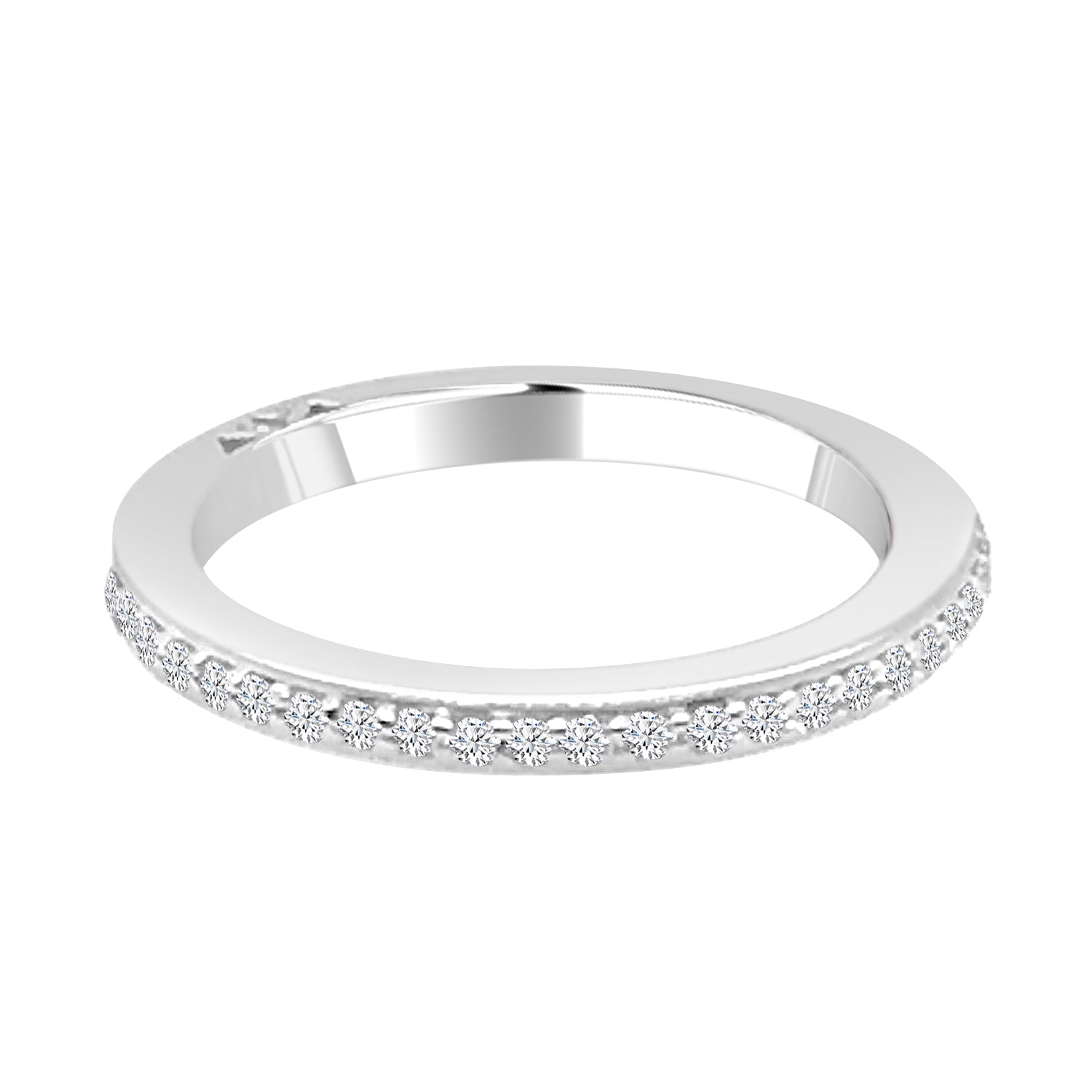 Tacori 18 Karat White Gold Wedding Band with 0.40 Carat Natural Diamond