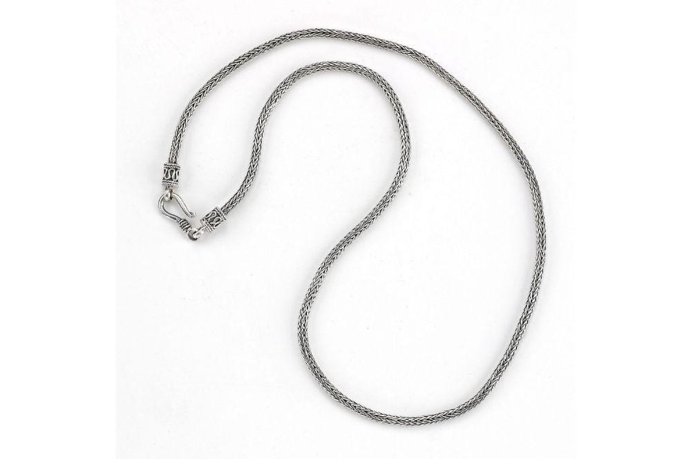 Silver Chain with Intricate Tulang Naga Design