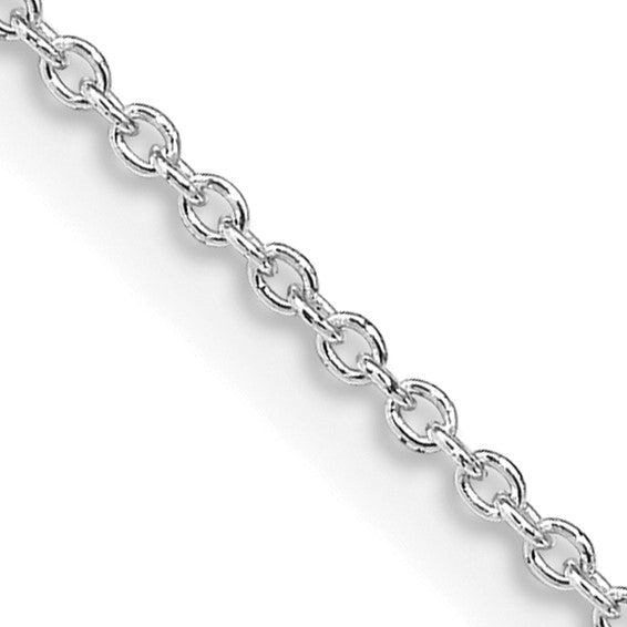 Rhodium Plated Sterling Silver Chain Necklace