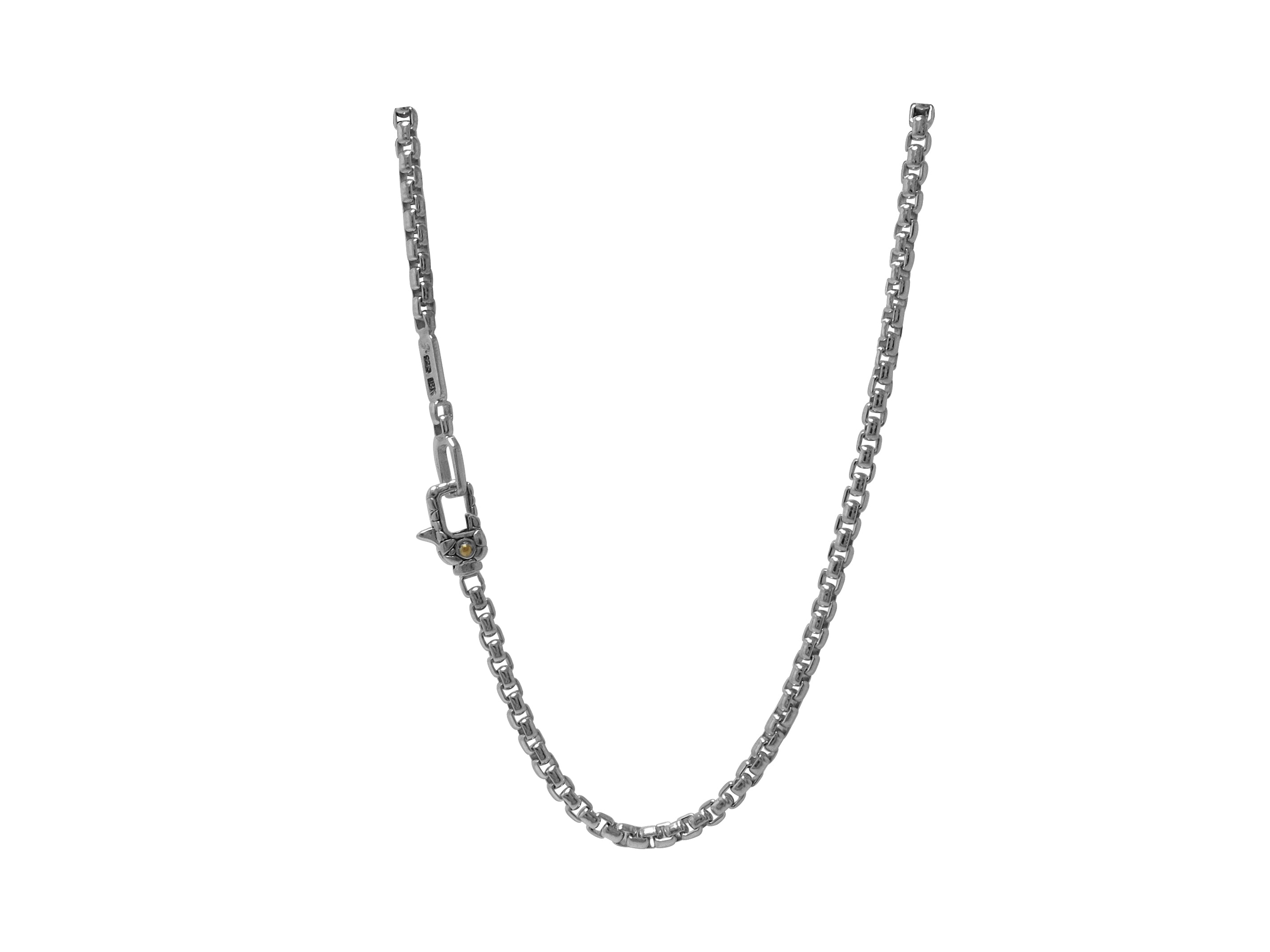 18K Gold and Sterling Silver Venetian Chain Necklace