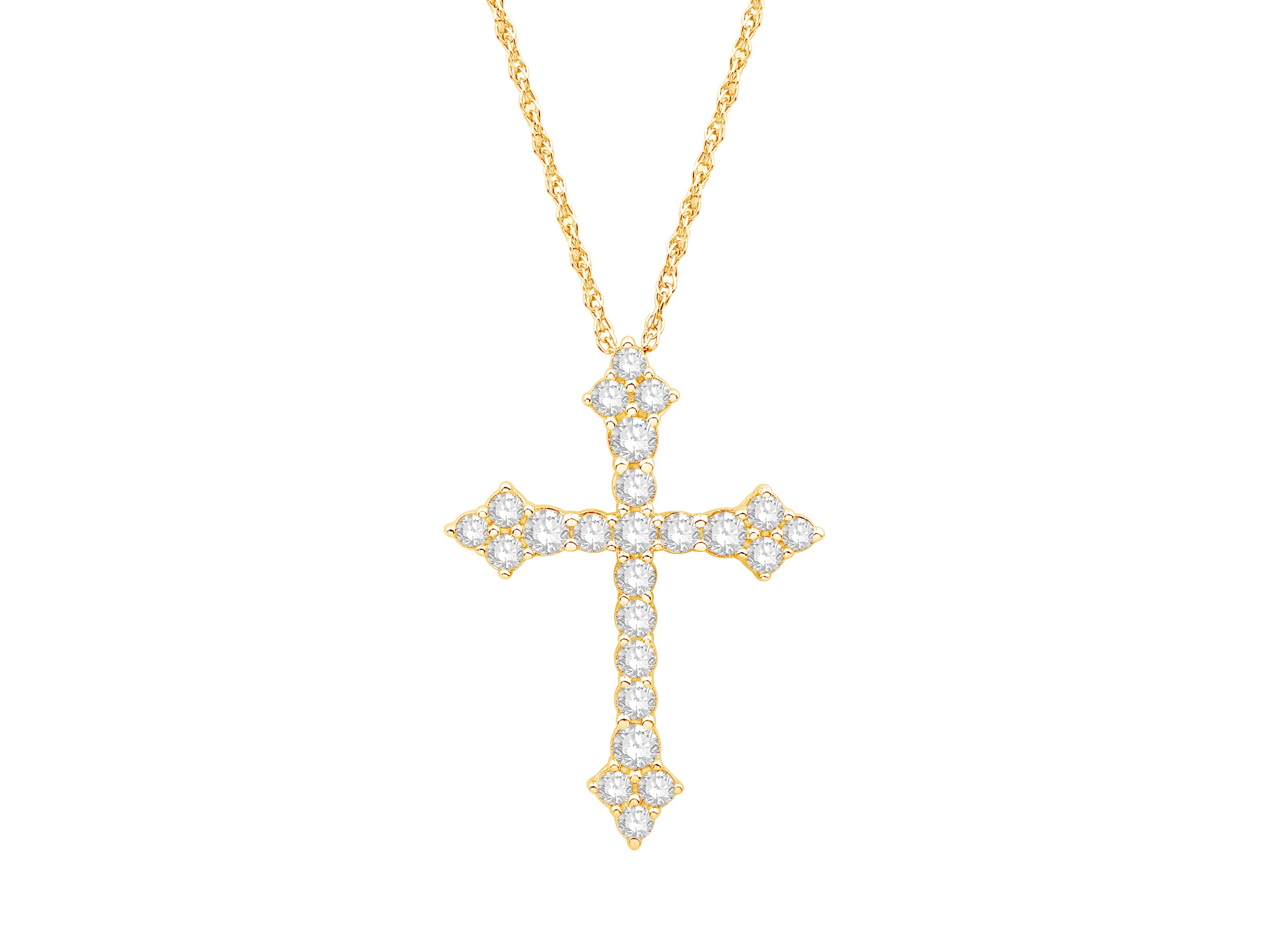 21 Karat Round Lab Diamond Necklace - 1.00 ct