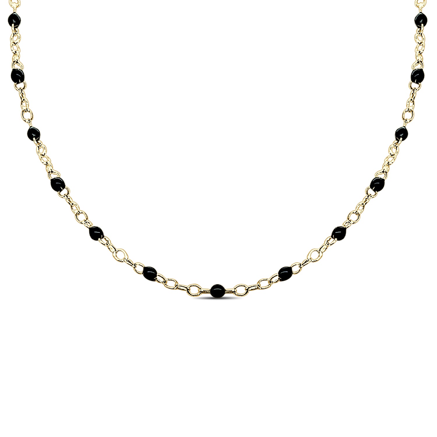 14 Karat Yellow Gold and Black Enamel Bracelet: A Timeless Fusion