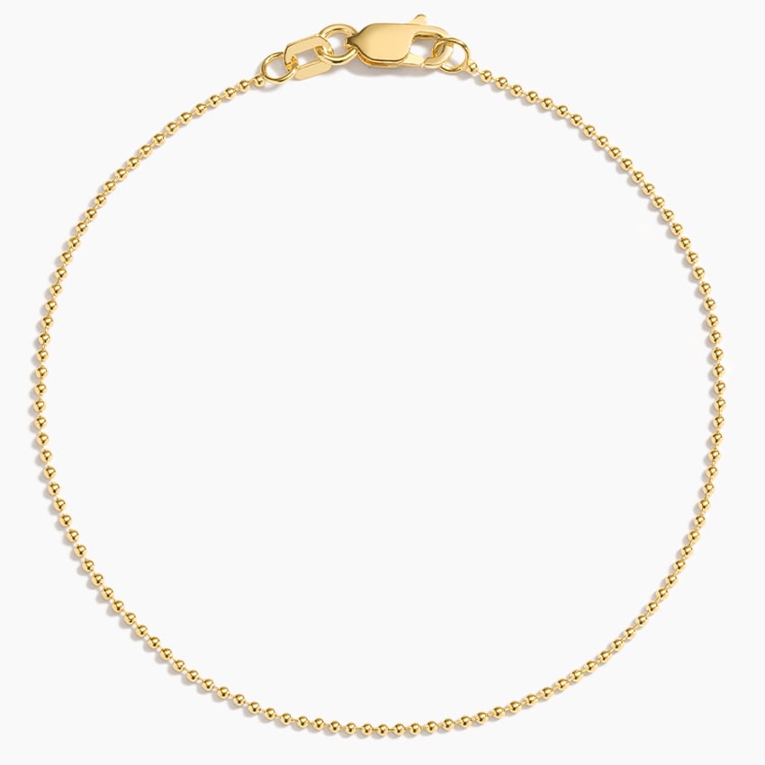 Diamond Cut Moon 10 Karat Yellow Gold Bracelet