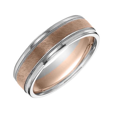 14 Karat Two-Tone Wedding Band