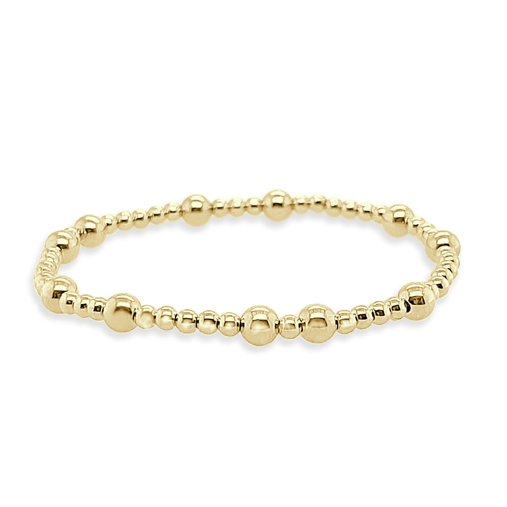 Golden Glow: Gold Filled Beaded Bracelet with Gold Plated Finish