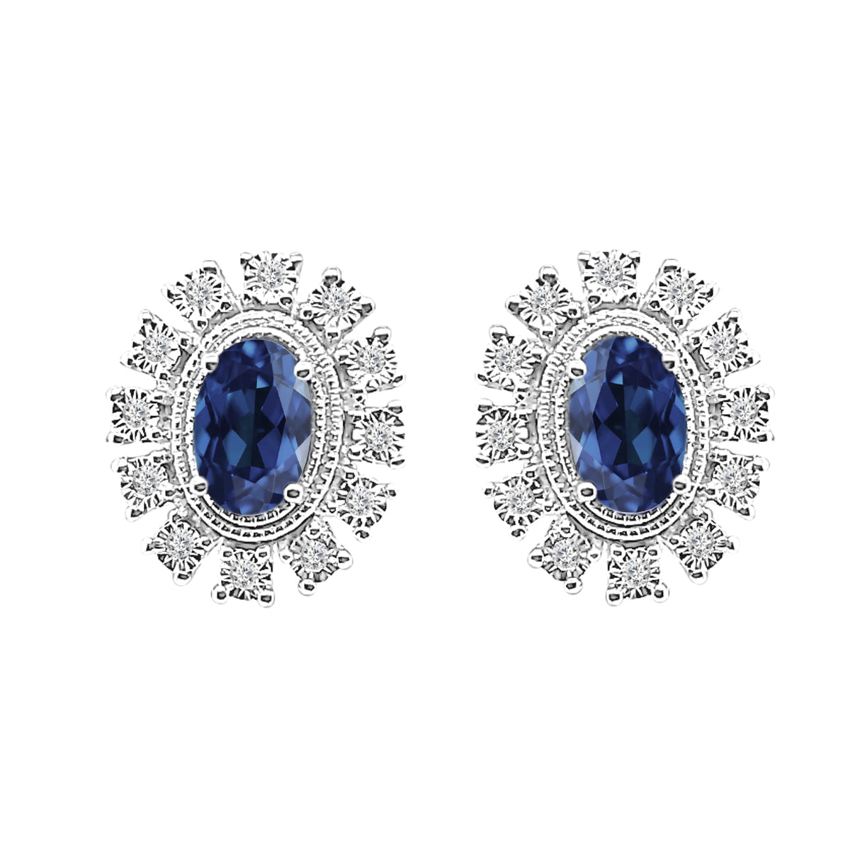 Sure! How about Elegant Halo Tanzanite Earrings in 14 Karat White Gold - Oval Shape 1.00 carat?