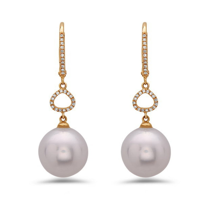 14 Karat Yellow Gold Pearl Earrings: Timeless Elegance