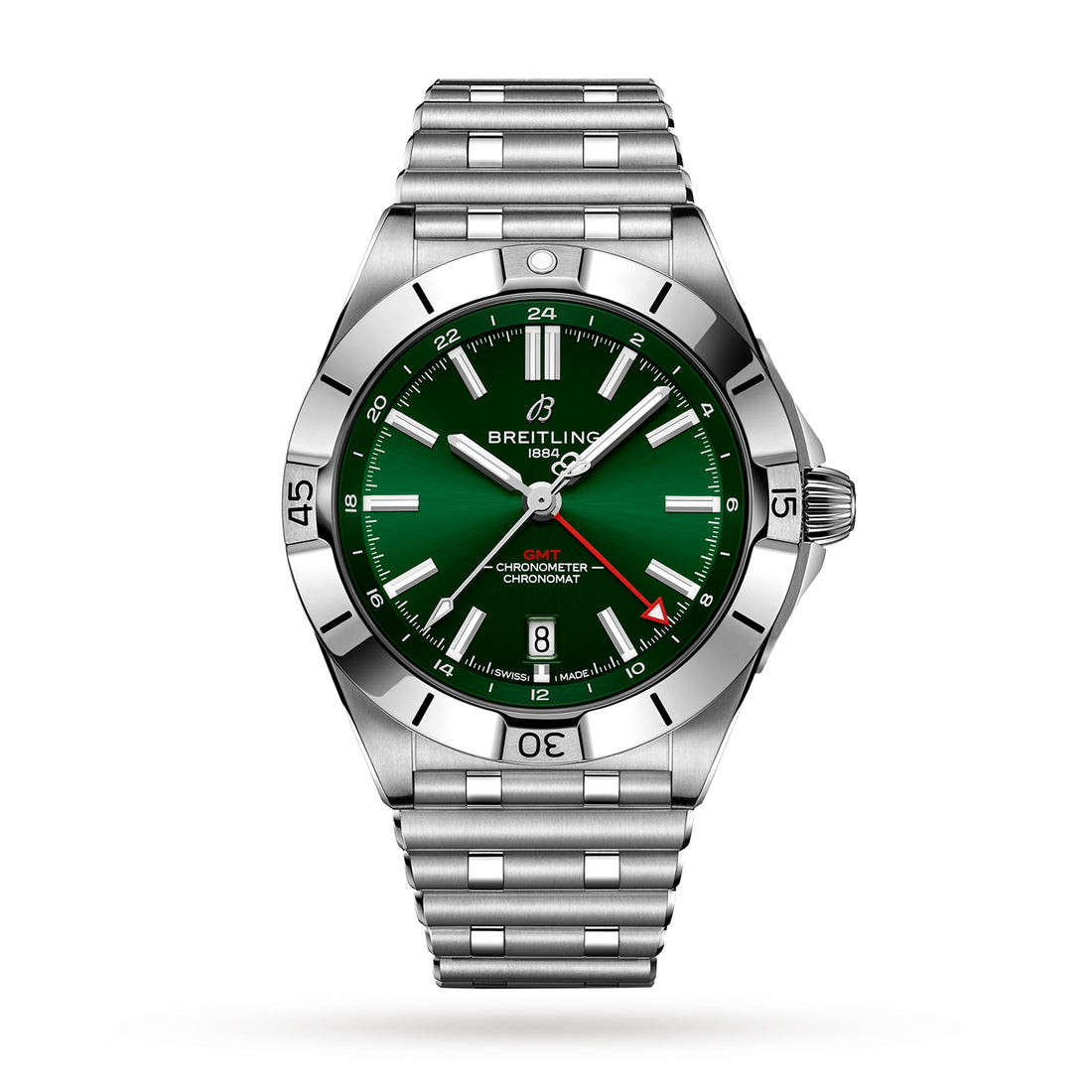 Breitling Chronomat 40 GMT Green Stainless Steel Watch
