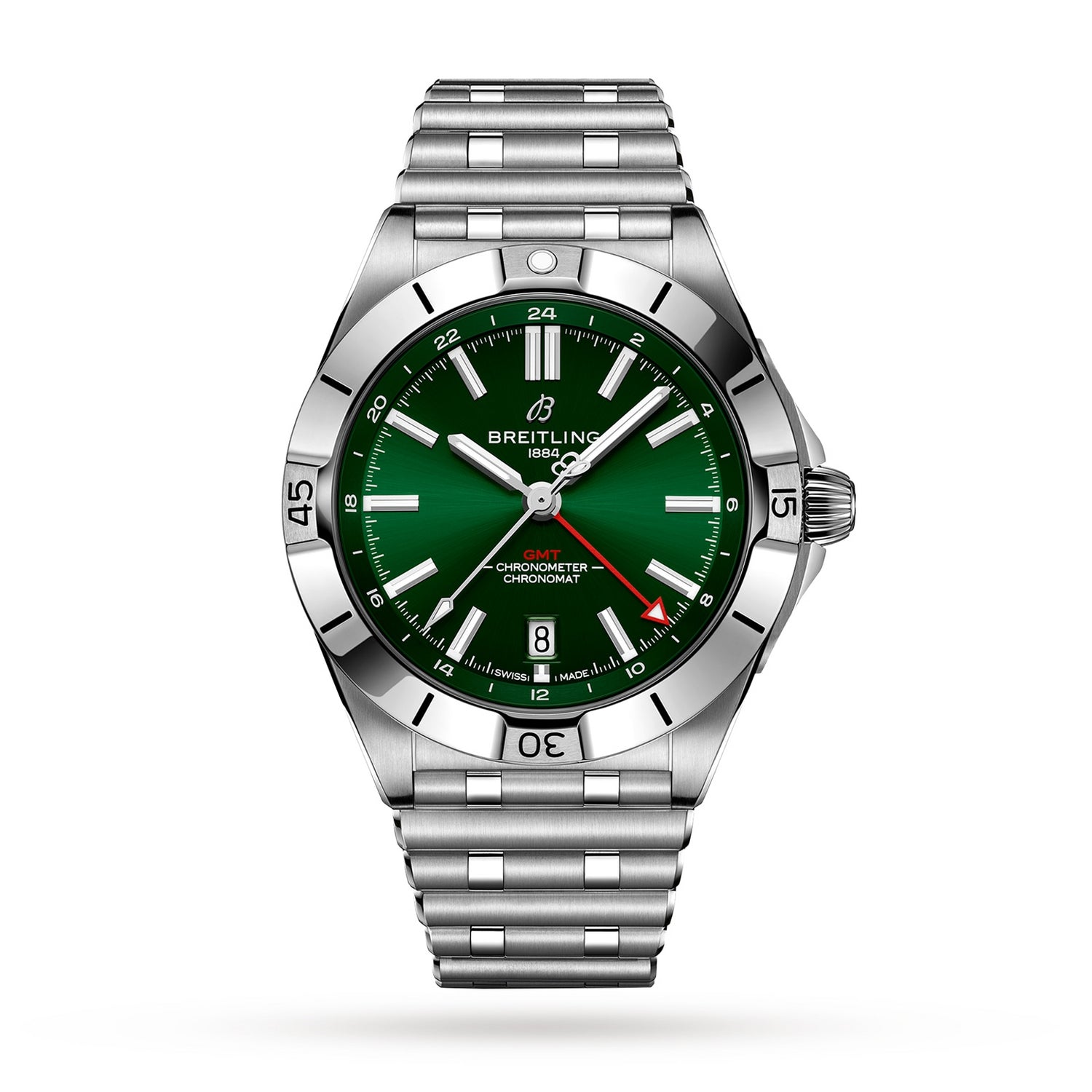 Breitling Chronomat 40 GMT Green Stainless Steel Luxury Watch