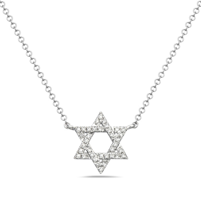 0.52 ct Natural Diamond Necklace in 14 Karat White Gold