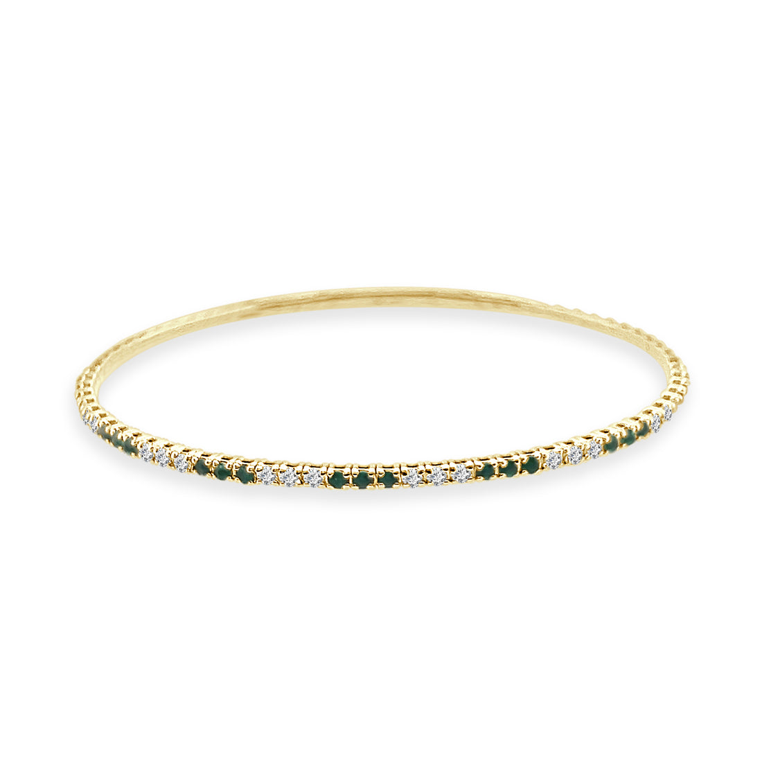 Diamond Flex Bangle in 14 Karat Yellow Gold - 0.48 Carat Natural Diamond