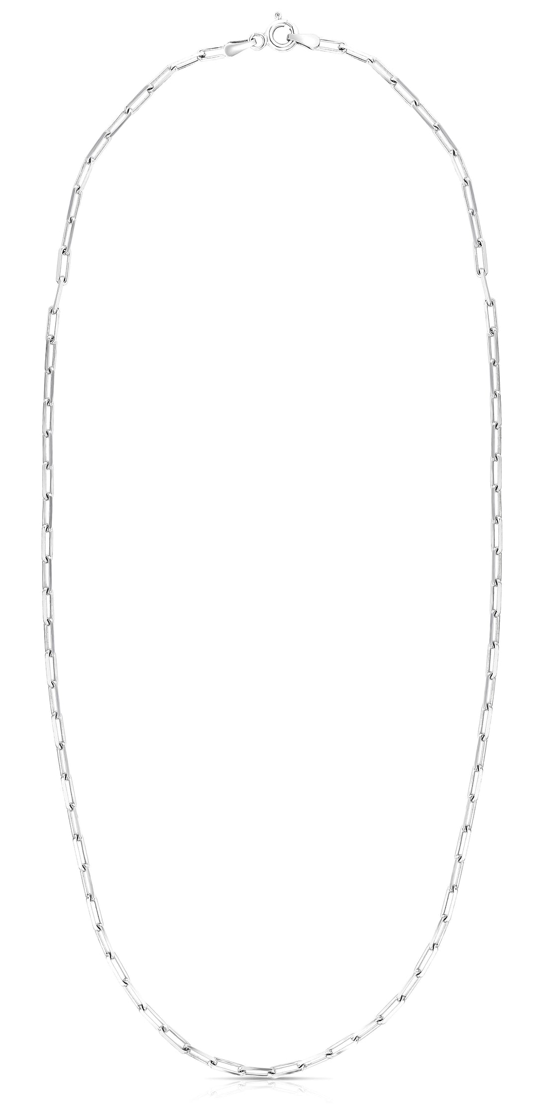 16 Sterling Silver Paper Clip Chain Necklace - 18in length
